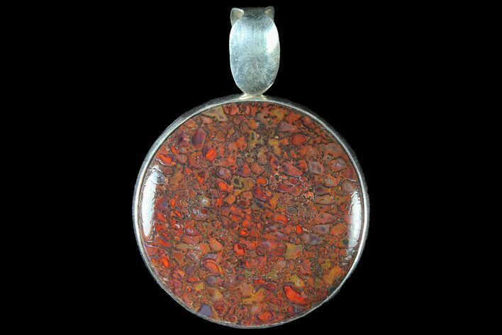 Polished Fossil Dinosaur Bone (Gembone) Pendant #115063